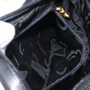 Salvatore Ferragamo Vala Shoulder Bag Leather Black Gold Tone Auth bs37160-25