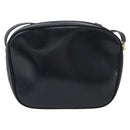 Salvatore Ferragamo Vala Shoulder Bag Leather Black Gold Tone Auth bs37160-2