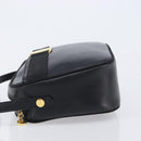 Salvatore Ferragamo Vala Shoulder Bag Leather Black Gold Tone Auth bs37160-4