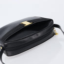 Salvatore Ferragamo Vala Shoulder Bag Leather Black Gold Tone Auth bs37160-6