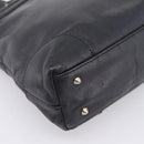 CELINE Tote Bag Leather Black Gold Tone Auth bs37162-16
