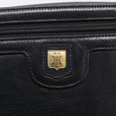 CELINE Tote Bag Leather Black Gold Tone Auth bs37162-19