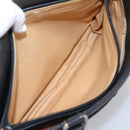 CELINE Tote Bag Leather Black Gold Tone Auth bs37162-26