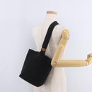 Salvatore Ferragamo Shoulder Bag Canvas Black Gold Tone Auth bs37163-22