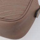 GUCCI GG Marmont Chain Shoulder Bag Leather Beige Gold Tone 447632 Auth bs37164-15