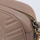 GUCCI GG Marmont Chain Shoulder Bag Leather Beige Gold Tone 447632 Auth bs37164-20