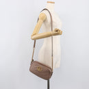 GUCCI GG Marmont Chain Shoulder Bag Leather Beige Gold Tone 447632 Auth bs37164-26
