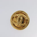 CHANEL Earring Metal Gold Tone CC Auth bs37165V-9