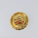 CHANEL Earring Metal Gold Tone Red CC Auth bs37169-10
