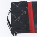 CHANEL Travel Line Long Wallet Canvas Black CC Auth bs37172-18