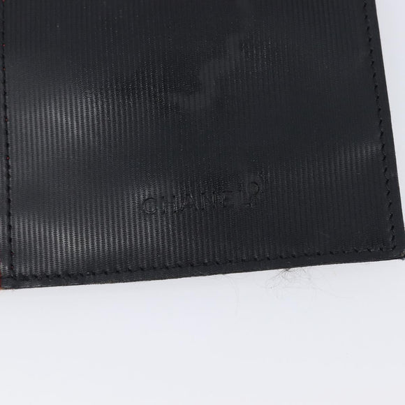CHANEL Travel Line Long Wallet Canvas Black CC Auth bs37172