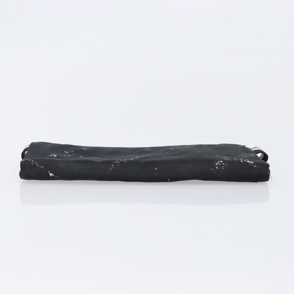 CHANEL Travel Line Long Wallet Canvas Black CC Auth bs37172