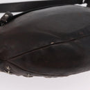 Jimmy Choo Waist Bag Leather Brown Silver Auth bs37173-18