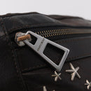 Jimmy Choo Waist Bag Leather Brown Silver Auth bs37173-11