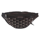 Jimmy Choo Waist Bag Leather Brown Silver Auth bs37173-13