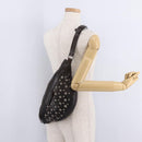 Jimmy Choo Waist Bag Leather Brown Silver Auth bs37173-25