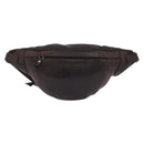 Jimmy Choo Waist Bag Leather Brown Silver Auth bs37173-2