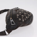 Jimmy Choo Waist Bag Leather Brown Silver Auth bs37173-5