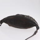 Jimmy Choo Waist Bag Leather Brown Silver Auth bs37173-7