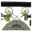 HERMES Carre 90 Scarf Silk Black White Auth bs37175-3