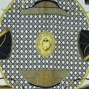 HERMES Carre 90 Scarf Silk Black White Auth bs37175-6