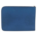 LOUIS VUITTON Epi Clutch Bag 2 Set Blue Brown LV Auth bs37177-3