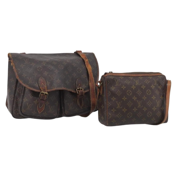 LOUIS VUITTON Monogram Hand Bag 2 Set LV Auth bs37179