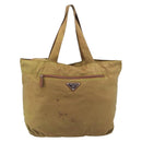 PRADA Tote Bag Nylon 4 Set Khaki Black Brown Auth bs37180-2