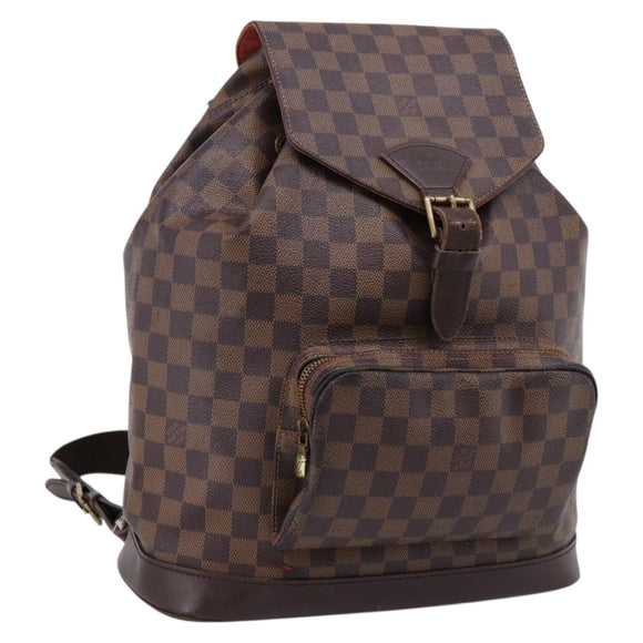 LOUIS VUITTON Damier Ebene Montsouris GM Backpack N51139 LV Auth bs37187