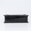 CHANEL COCO Mark Chain Hand Bag Patent leather Black Silver CC Auth bs37188-5