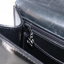 CHANEL COCO Mark Chain Hand Bag Patent leather Black Silver CC Auth bs37188-25
