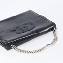 CHANEL COCO Mark Chain Hand Bag Patent leather Black Silver CC Auth bs37188-14