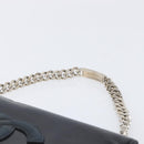 CHANEL COCO Mark Chain Hand Bag Patent leather Black Silver CC Auth bs37188-15