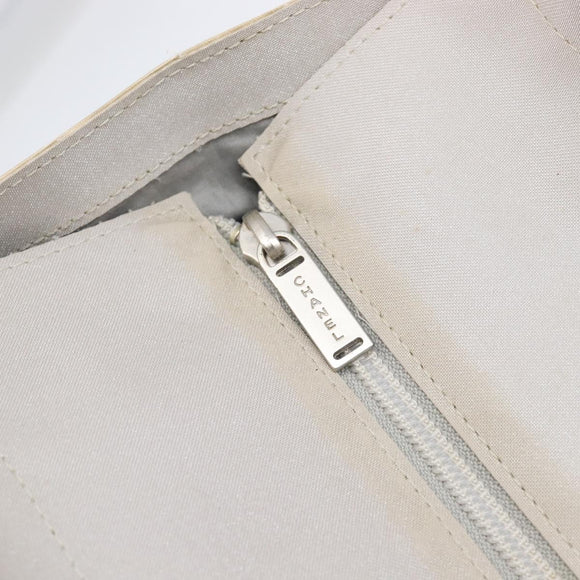 CHANEL Sports Tote Bag Nylon Gray Silver CC Auth bs37193
