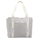 CHANEL Sports Tote Bag Nylon Gray Silver CC Auth bs37193-13