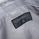 CHANEL Sports Tote Bag Nylon Gray Silver CC Auth bs37193-24