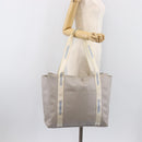 CHANEL Sports Tote Bag Nylon Gray Silver CC Auth bs37193-30