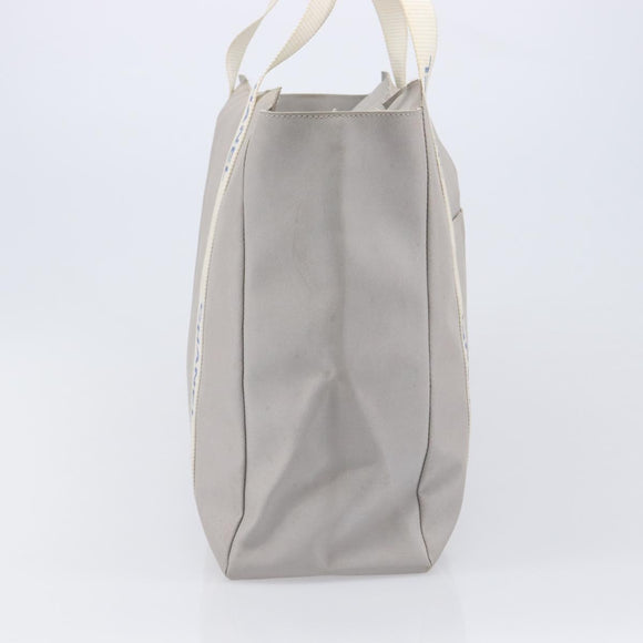 CHANEL Sports Tote Bag Nylon Gray Silver CC Auth bs37193