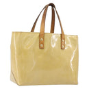LOUIS VUITTON Monogram Vernis Reade PM Hand Bag Beige M91144 LV Auth bs37196-1