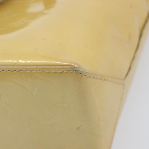 LOUIS VUITTON Monogram Vernis Reade PM Hand Bag Beige M91144 LV Auth bs37196