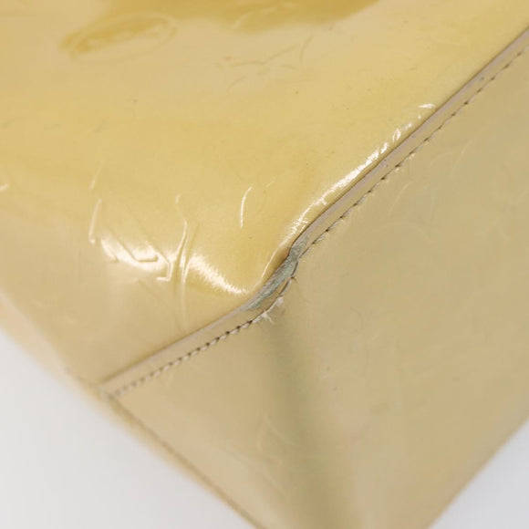 LOUIS VUITTON Monogram Vernis Reade PM Hand Bag Beige M91144 LV Auth bs37196