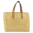 LOUIS VUITTON Monogram Vernis Reade PM Hand Bag Beige M91144 LV Auth bs37196-13