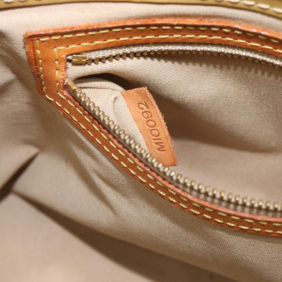 LOUIS VUITTON Monogram Vernis Reade PM Hand Bag Beige M91144 LV Auth bs37196