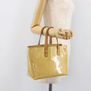LOUIS VUITTON Monogram Vernis Reade PM Hand Bag Beige M91144 LV Auth bs37196-26