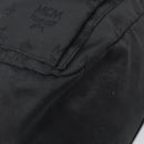 MCM Vicetos Logogram Backpack Nylon Black Gold Auth bs37198-12