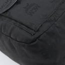 MCM Vicetos Logogram Backpack Nylon Black Gold Auth bs37198-13