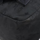 MCM Vicetos Logogram Backpack Nylon Black Gold Auth bs37198-15
