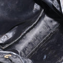MCM Vicetos Logogram Backpack Nylon Black Gold Auth bs37198-22