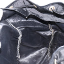 MCM Vicetos Logogram Backpack Nylon Black Gold Auth bs37198-23