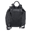 MCM Vicetos Logogram Backpack Nylon Black Gold Auth bs37198-3